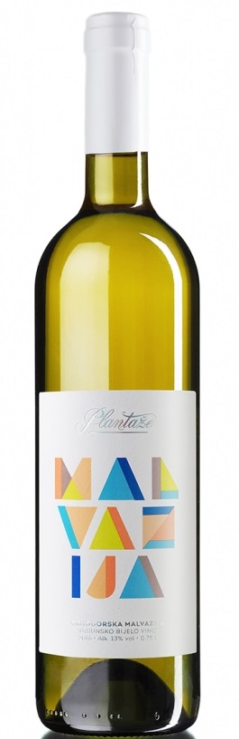 Malvazija belo vino Plantaže